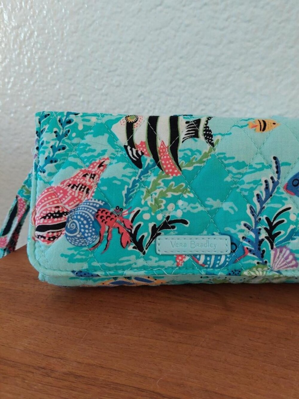 SOLD Vera Bradley Quilted Wristlet Wallet in Antilles Treasure